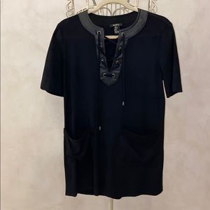 FORVER 21 Suede Leather Cross Cross Dress